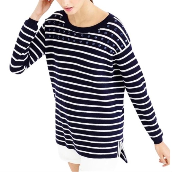 J. Crew Striped Sweater Size XS NWT - Picture 2 of 7